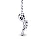 1/4 Carat Two Stone Two Diamond Knot Necklace In 14K White Gold Image-3