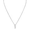1/4 Carat Two Stone Two Diamond Knot Necklace In 14K White Gold Image-3