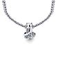 1/4 Carat Two Stone Two Diamond Knot Necklace In 14K White Gold Image-4