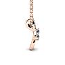1/4 Carat Two Stone Two Diamond Knot Necklace In 14K Rose Gold Image-3