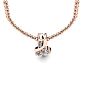 1/4 Carat Two Stone Two Diamond Knot Necklace In 14K Rose Gold Image-4