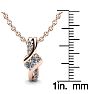 1/4 Carat Two Stone Two Diamond Knot Necklace In 14K Rose Gold Image-5