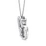 1/2 Carat Two Stone Two Diamond Heart Necklace In 14K White Gold Image-3