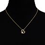 1/2 Carat Two Stone Two Diamond Heart Necklace In 14K Yellow Gold Image-7