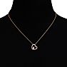 1/2 Carat Two Stone Two Diamond Heart Necklace In 14K Rose Gold Image-7