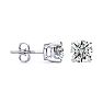 1 3/4 Carat Round Diamond Stud Earrings In 14 Karat White Gold Image-1