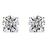 1 3/4 Carat Round Diamond Stud Earrings In 14 Karat White Gold Image-2