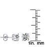 1 3/4 Carat Round Diamond Stud Earrings In 14 Karat White Gold Image-4
