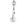 Letter D Diamond Initial Necklace In White Gold With Free Chain Image-3