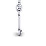 Letter G Diamond Initial Necklace In White Gold With Free Chain Image-3