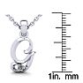 Letter G Diamond Initial Necklace In White Gold With Free Chain Image-5
