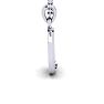 Letter O Diamond Initial Necklace In Sterling Silver With Free Chain Image-3