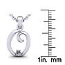 Letter O Diamond Initial Necklace In White Gold With Free Chain Image-5