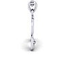 Letter R Diamond Initial Necklace In Sterling Silver With Free Chain Image-3