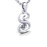 Letter S Diamond Initial Necklace In White Gold With Free Chain Image-2