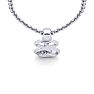 Letter S Diamond Initial Necklace In White Gold With Free Chain Image-4