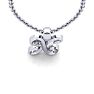 Letter X Diamond Initial Necklace In White Gold With Free Chain Image-4