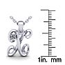 Letter X Diamond Initial Necklace In White Gold With Free Chain Image-5