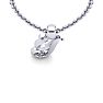Letter Y Diamond Initial Necklace In White Gold With Free Chain Image-4