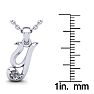 Letter Y Diamond Initial Necklace In White Gold With Free Chain Image-5