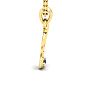 Letter F Diamond Initial Necklace In Yellow Gold With Free Chain Image-3