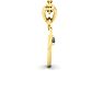 Letter V Diamond Initial Necklace In Yellow Gold With Free Chain Image-3