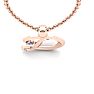Letter D Diamond Initial Necklace In Rose Gold With Free Chain Image-4