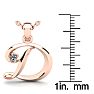 Letter D Diamond Initial Necklace In Rose Gold With Free Chain Image-5
