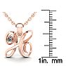 Letter H Diamond Initial Necklace In Rose Gold With Free Chain Image-5