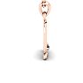Letter Q Diamond Initial Necklace In Rose Gold With Free Chain Image-3
