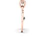 Letter W Diamond Initial Necklace In Rose Gold With Free Chain Image-3