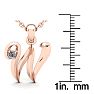 Letter W Diamond Initial Necklace In Rose Gold With Free Chain Image-5
