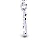 Letter I Diamond Initial Necklace In 14 Karat White Gold With Free Chain Image-3