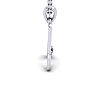 Letter K Diamond Initial Necklace In 14 Karat White Gold With Free Chain Image-3