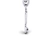 Letter P Diamond Initial Necklace In 14 Karat White Gold With Free Chain Image-3