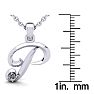 Letter P Diamond Initial Necklace In 14 Karat White Gold With Free Chain Image-5