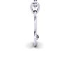 Letter S Diamond Initial Necklace In 14 Karat White Gold With Free Chain Image-3