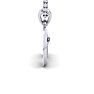 Letter U Diamond Initial Necklace In 14 Karat White Gold With Free Chain Image-3