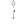 Letter V Diamond Initial Necklace In 14 Karat White Gold With Free Chain Image-3