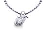 Letter Y Diamond Initial Necklace In 14 Karat White Gold With Free Chain Image-4