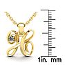 Letter H Diamond Initial Necklace In 14 Karat Yellow Gold With Free Chain Image-5