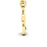Letter J Diamond Initial Necklace In 14 Karat Yellow Gold With Free Chain Image-3