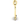 Letter Q Diamond Initial Necklace In 14 Karat Yellow Gold With Free Chain Image-3