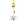 Letter U Diamond Initial Necklace In 14 Karat Yellow Gold With Free Chain Image-3