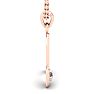 Letter A Diamond Initial Necklace In 14 Karat Rose Gold With Free Chain Image-3