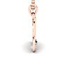 Letter B Diamond Initial Necklace In 14 Karat Rose Gold With Free Chain Image-3
