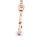 Letter E Diamond Initial Necklace In 14 Karat Rose Gold With Free Chain Image-3