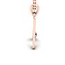 Letter K Diamond Initial Necklace In 14 Karat Rose Gold With Free Chain Image-3