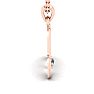 Letter M Diamond Initial Necklace In 14 Karat Rose Gold With Free Chain Image-3