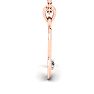 Letter N Diamond Initial Necklace In 14 Karat Rose Gold With Free Chain Image-3